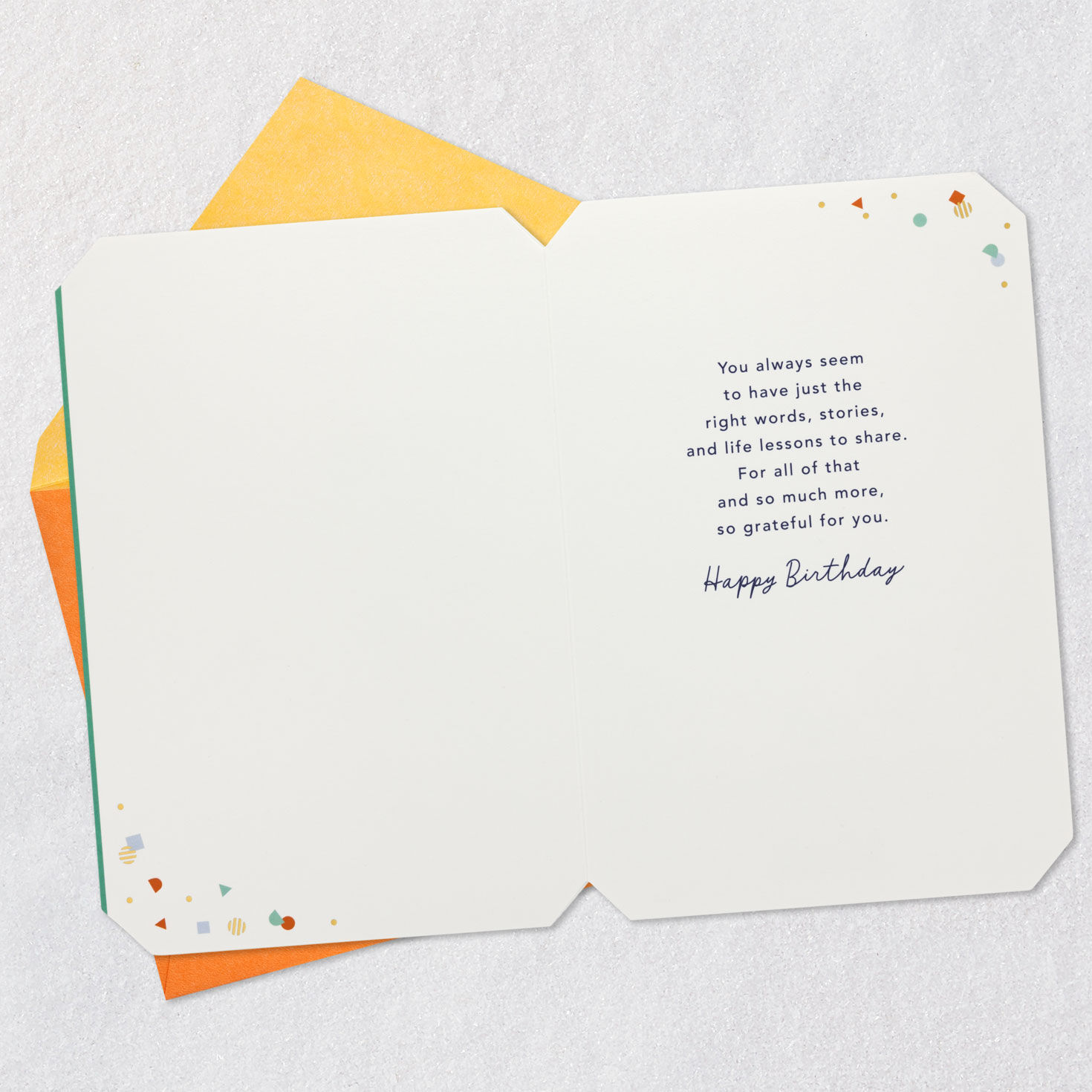 Wrapped Present Birthday Card for Father-in-Law Open card with envelope image number 3