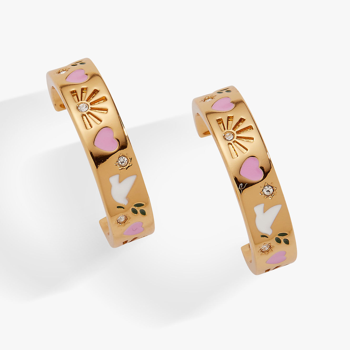 Alex And Ani 'Pray, Wait and Trust' Hoop Earrings