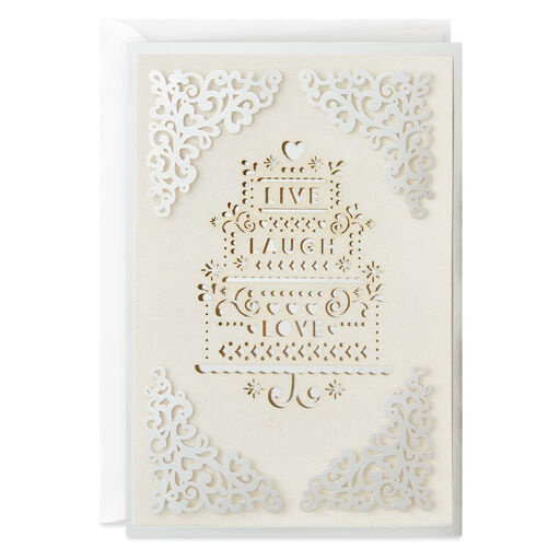 Live Laugh Love Wedding Card, 