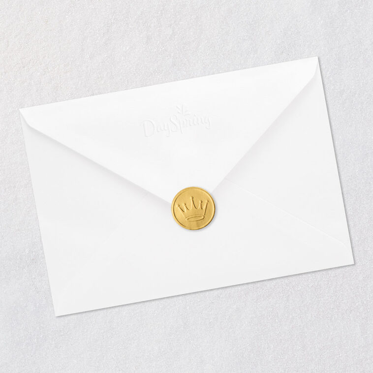 Gold Chalice and Grapes on Blue First Communion Card Envelope Back with Seal image number 9