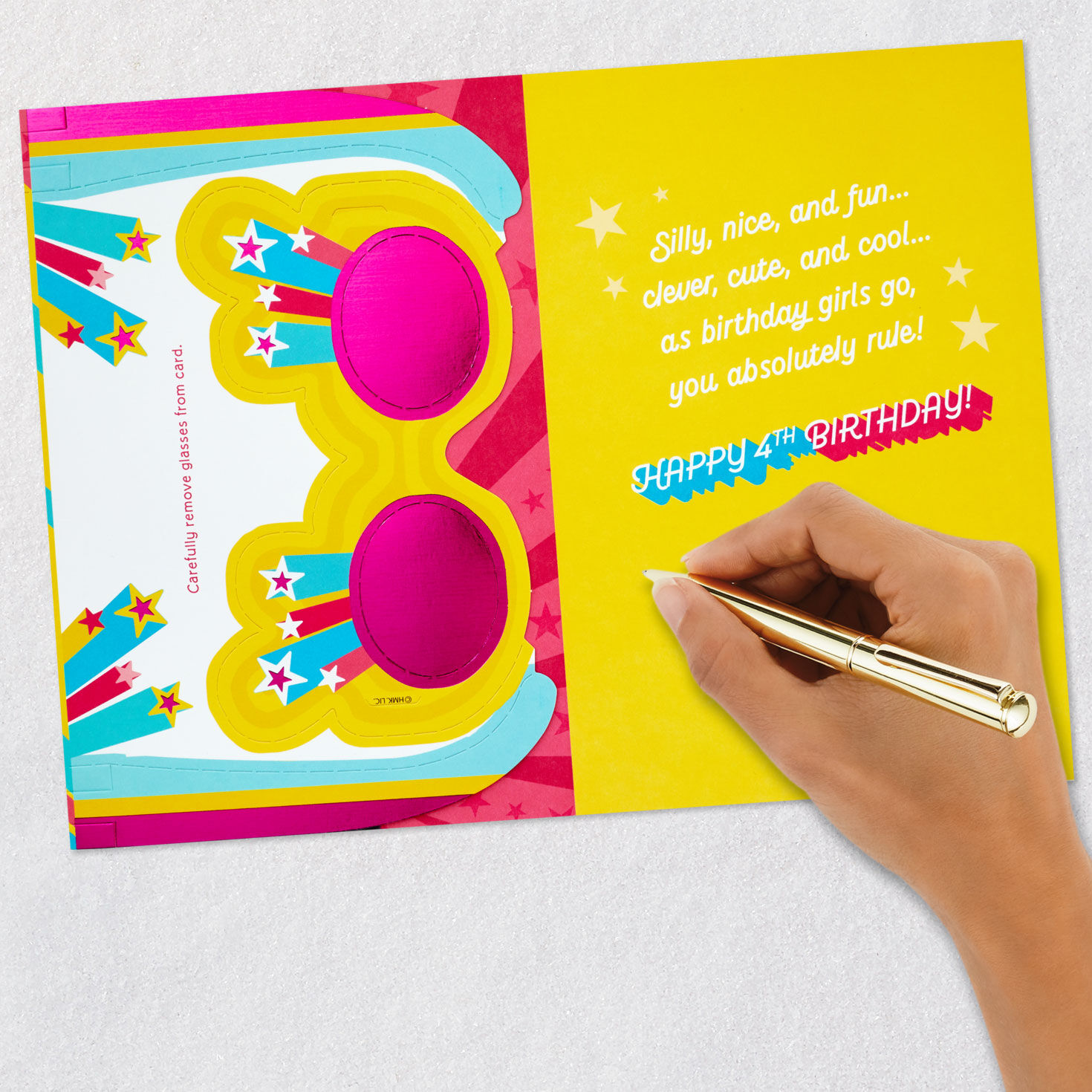 Girl, You Rule 4th Birthday Card With Wearable Sunglasses for only USD 4.99 | Hallmark