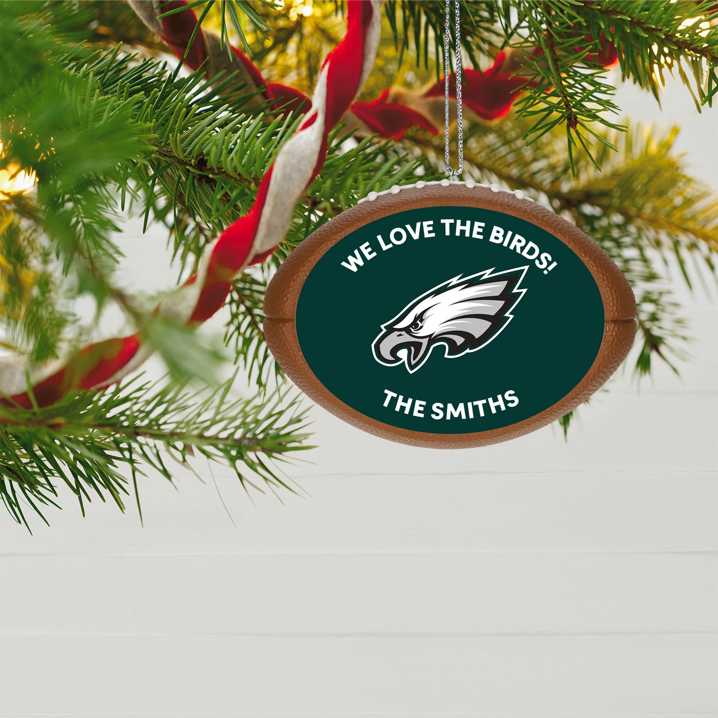 NFL Philadelphia Eagles Football Personalized Ornament, Custom Text, , large image number 2
