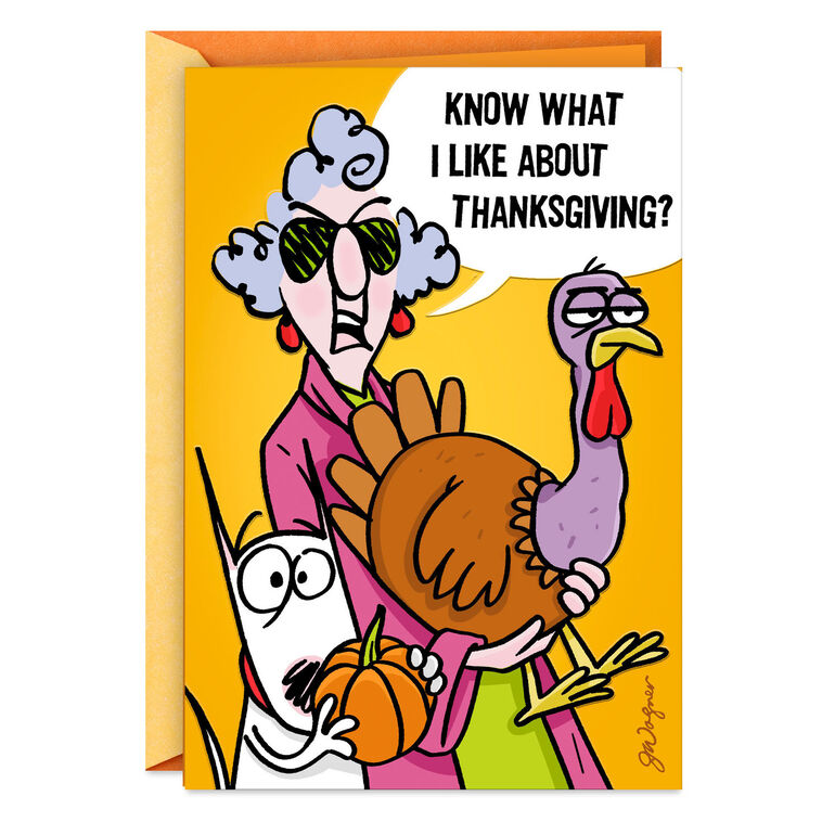 Maxine™ Give the Bird to Your Relatives Funny Thanksgiving Card