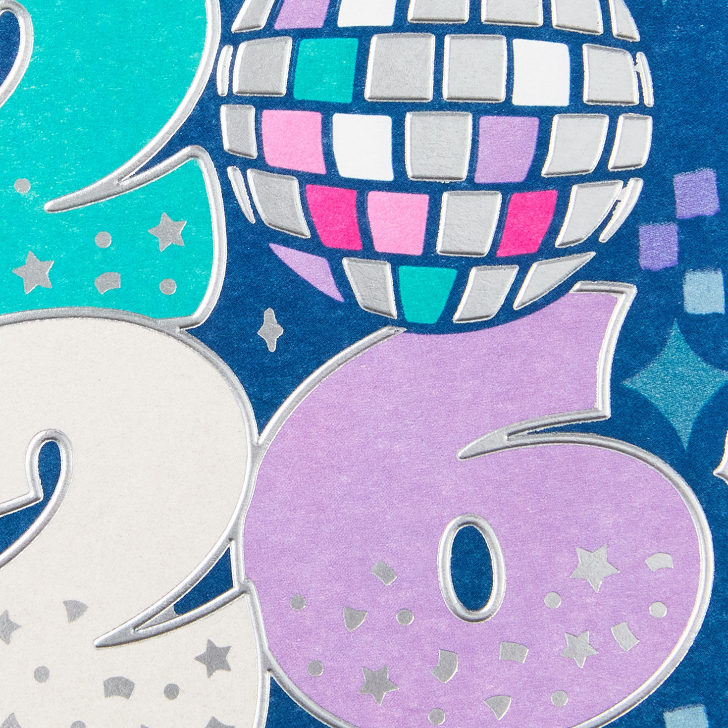 Disco Ball Happy 2026 New Year Card Card Front Detail image number 5