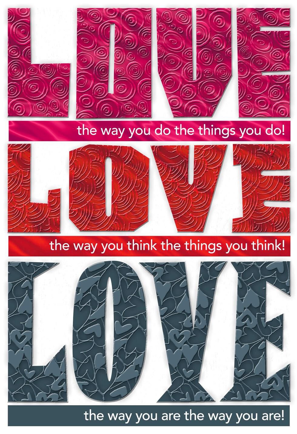 Love, Love, Love You, Daughter Valentine's Day Card