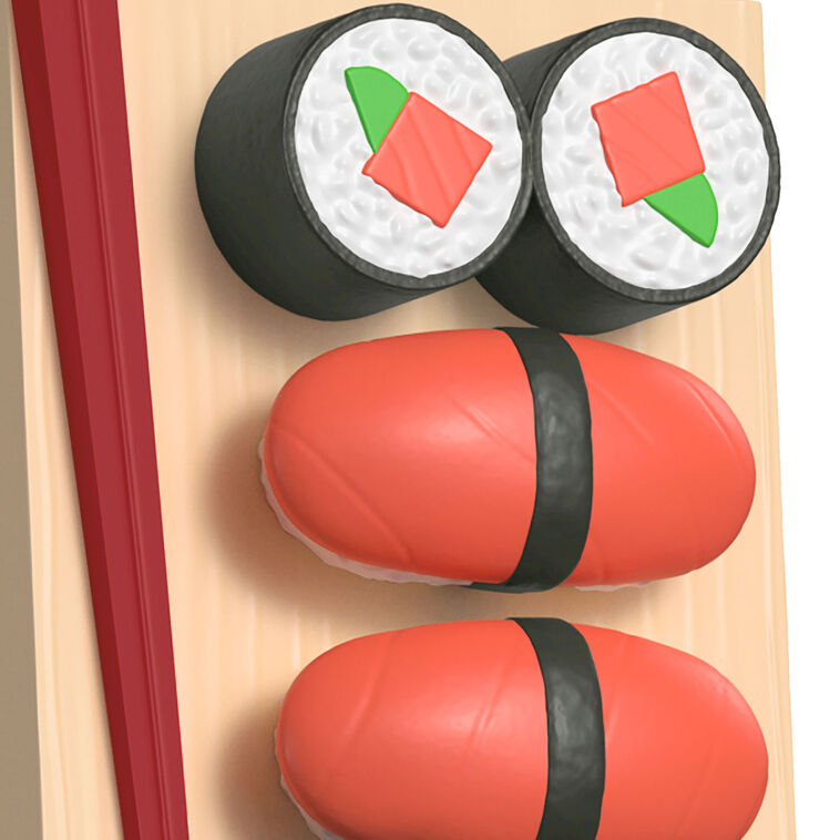 Mini Sushi Board Keepsake Ornament closeup view image number 5