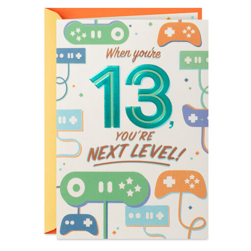 You're Next Level 13th Birthday Card, 