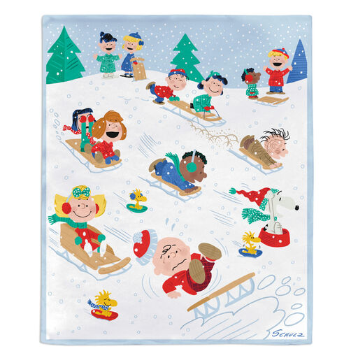 Peanuts® Gang Sledding Holiday Throw Blanket, 50x60, 