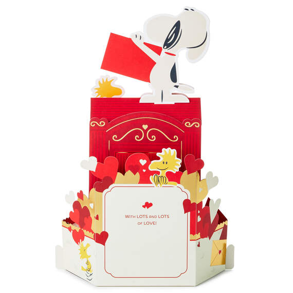 16.38" Jumbo Peanuts® Snoopy Mailbox 3D Pop-Up Valentine's Day Card, , large image number 2