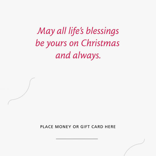 All Life's Blessings Money Holder Christmas Card, 
