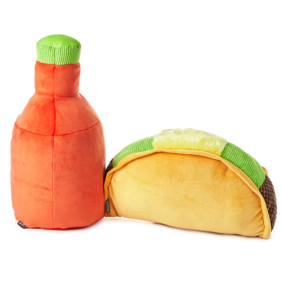 Large Better Together Taco and Hot Sauce Magnetic Plush, 16", , large image number 2