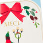 Young Woman Walking Dog Niece Christmas Card Card Front Detail image number 5