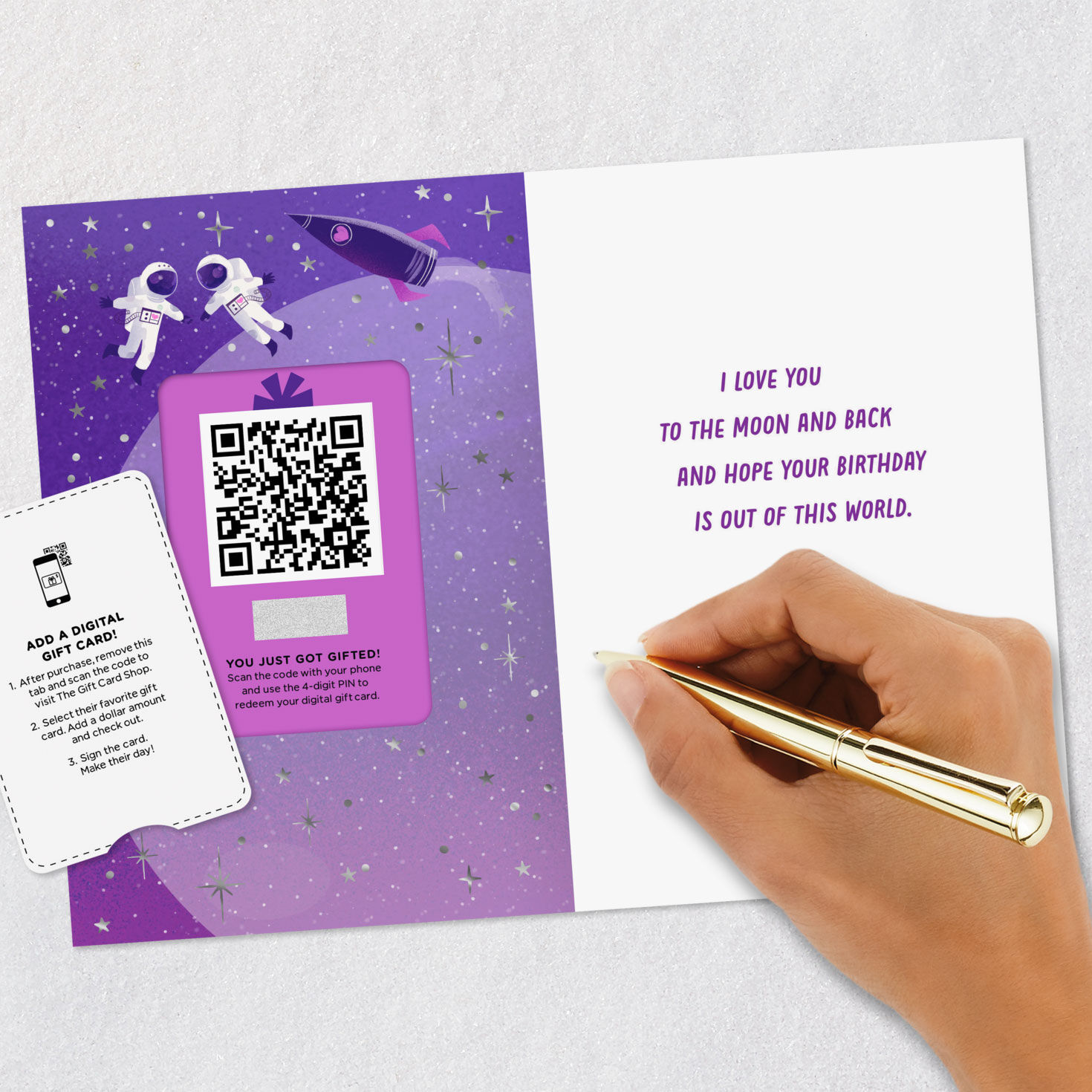 Love You to the Moon and Back Gift Card Greeting Romantic Birthday Card for only USD 4.99 | Hallmark