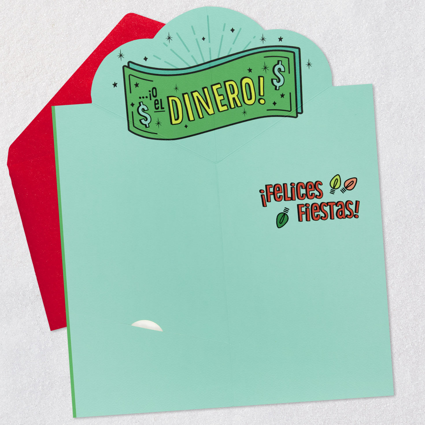 Red and Green Funny Spanish Christmas Card sentiment image number 2