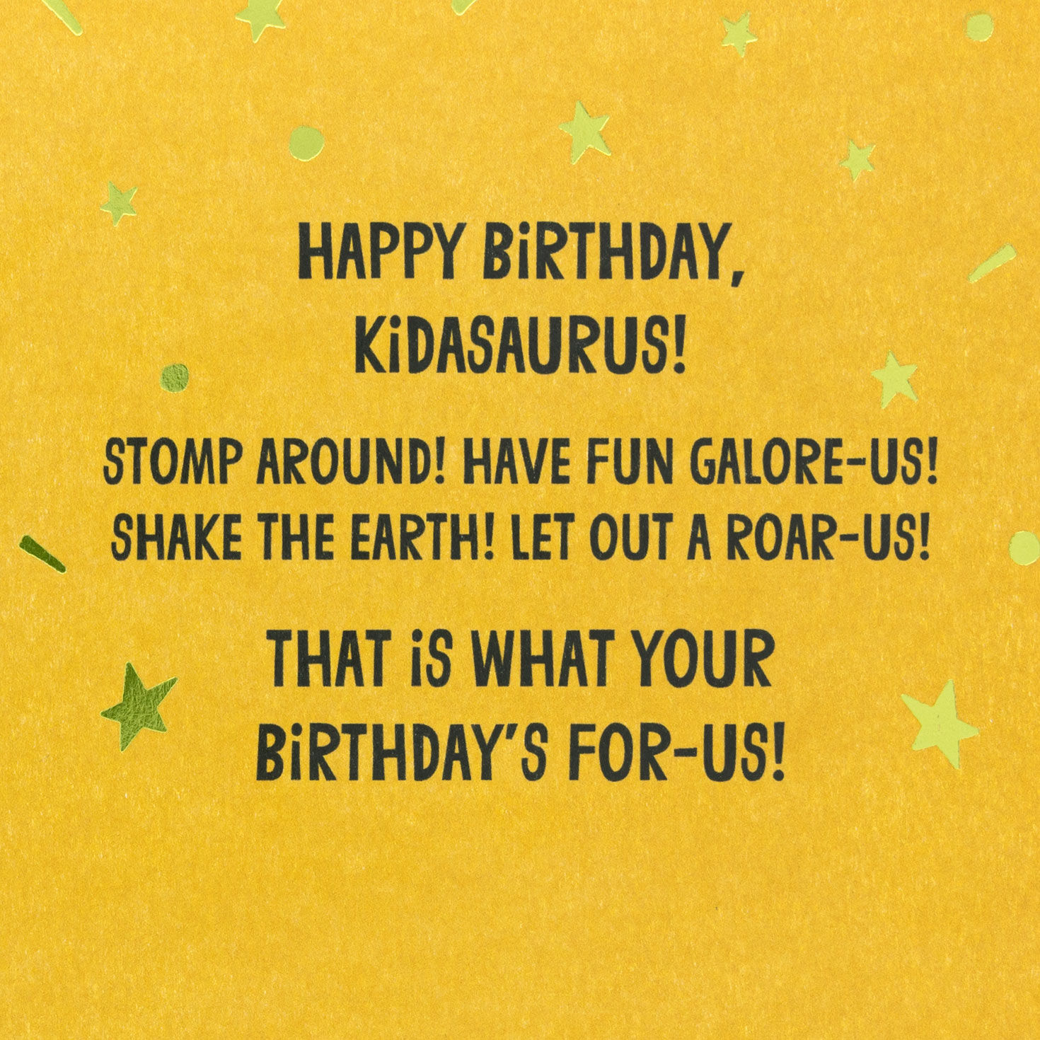 Dinosaur in Party Hat Kids Birthday Card With Stickers Sentiment image number 2