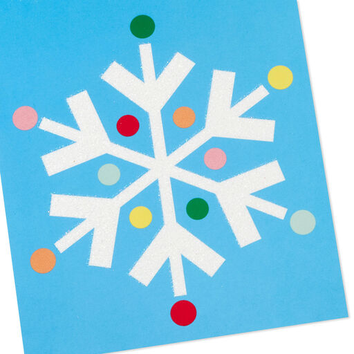 Snowflake on Blue XL Holiday Gift Tag, 