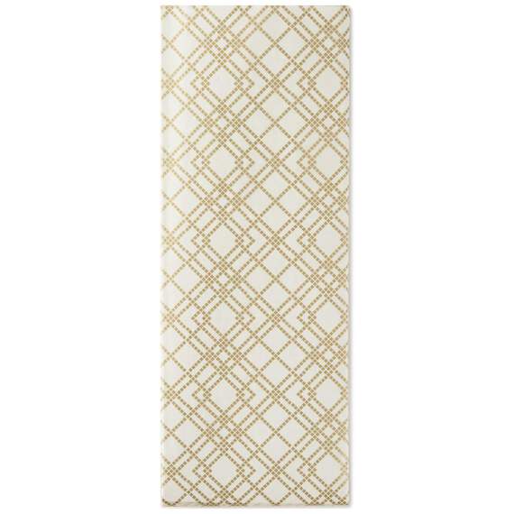 Gold Plaid Tissue Paper, 6 sheets