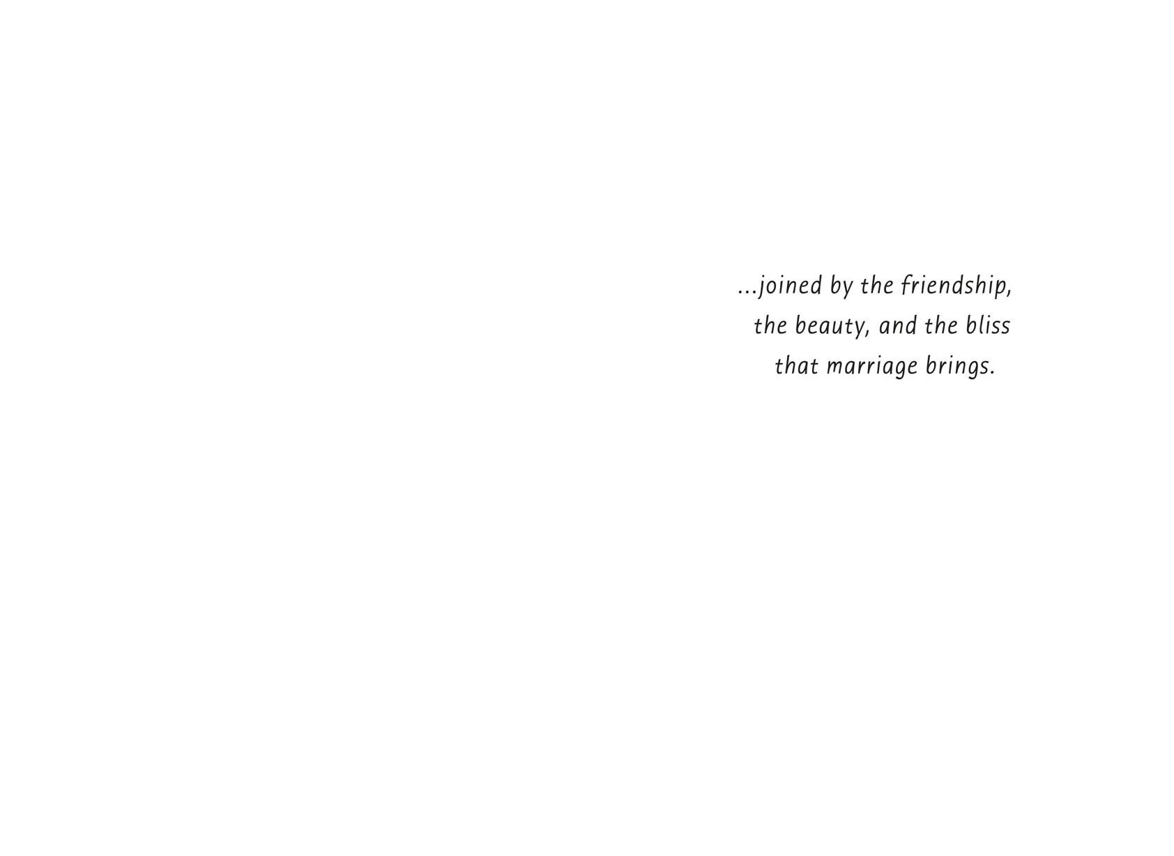 Friendship, Beauty and Bliss Anniversary Card for Couple