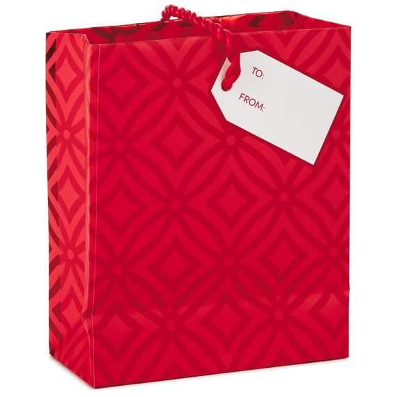Red Geometric Designs Gift Card Holder Mini Bag, 4.5", , large image number 2