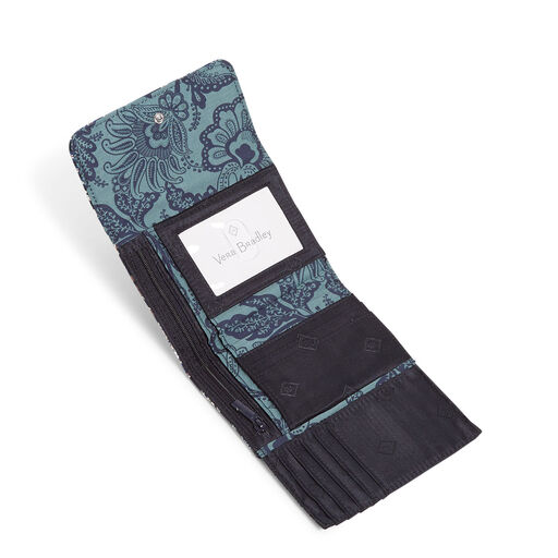 Vera Bradley RFID Riley Compact Wallet in Java Navy Camo, 