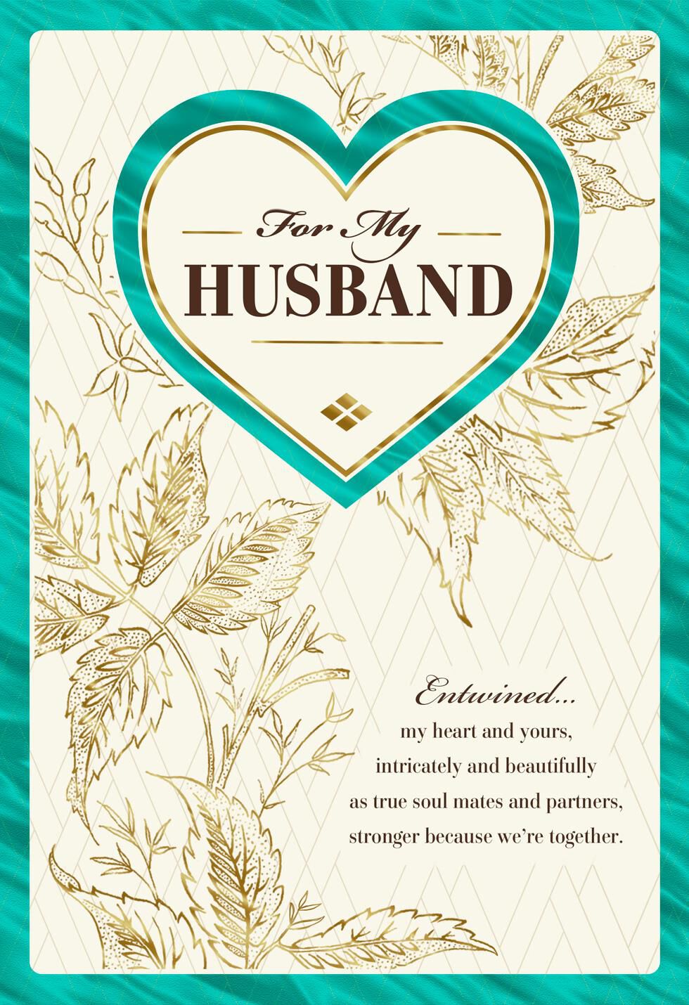 Our Hearts Entwined Birthday Card for Husband