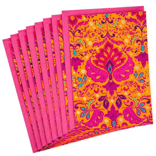 Colors of India Patterned Blank Cards, Pack of 8, 