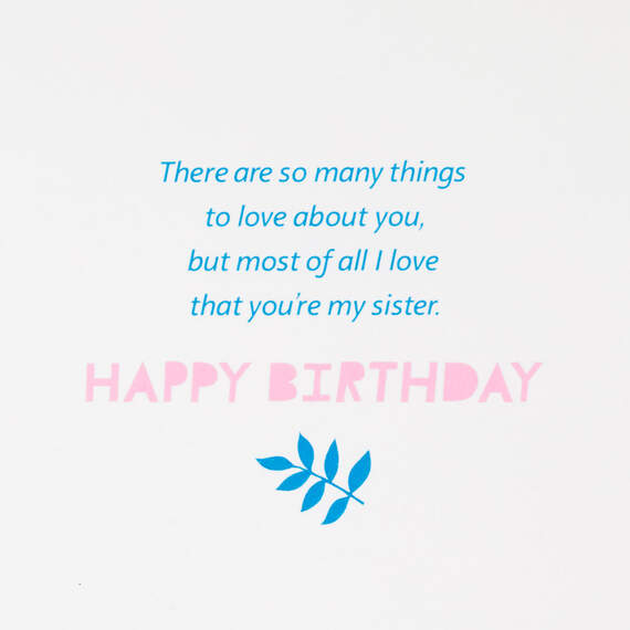 So Many Things to Love About You Birthday Card for Sister, , large image number 2