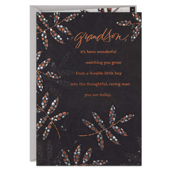 You've Grown Into a Caring Man Birthday Card for Grandson, , large image number 1