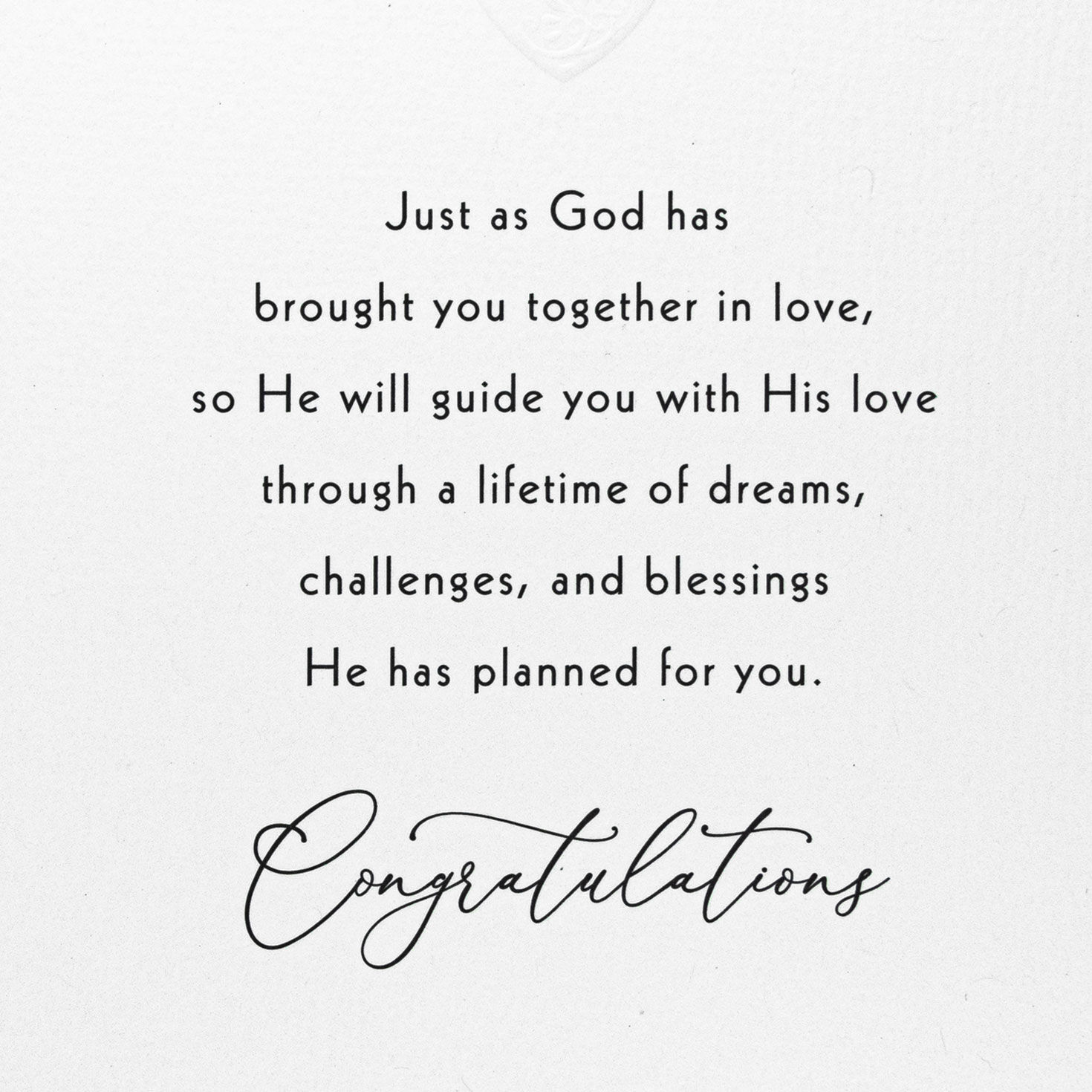 Silver and Gold Geometric Christian Wedding Card Sentiment image number 2