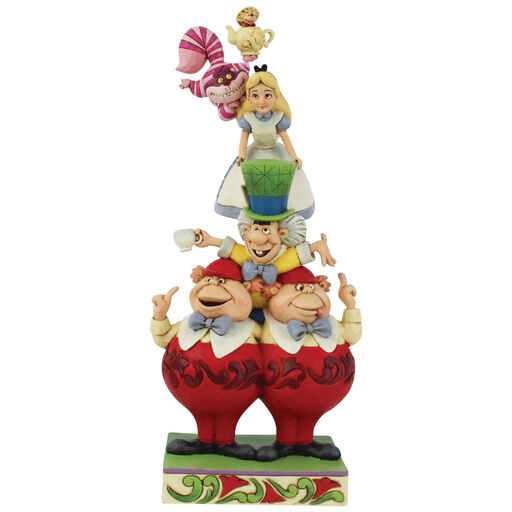 Jim Shore Disney Alice in Wonderland Stacked Figurine, 10.25", 
