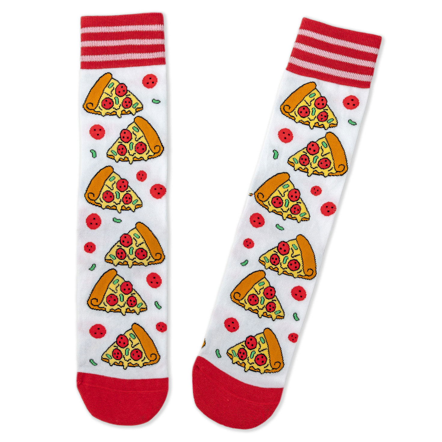 Pepperoni Pizza Novelty Crew Socks