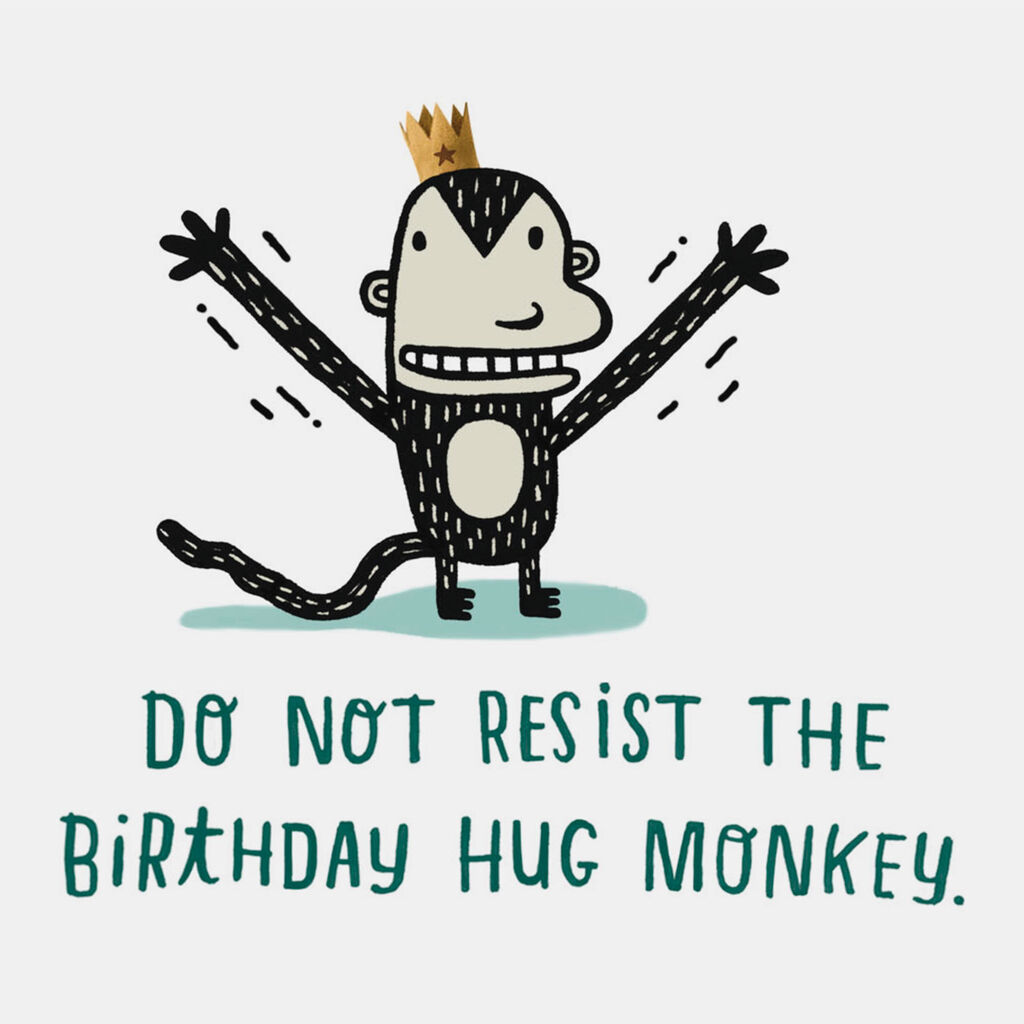 Hug Monkey Funny Birthday Card Greeting Cards Hallmark