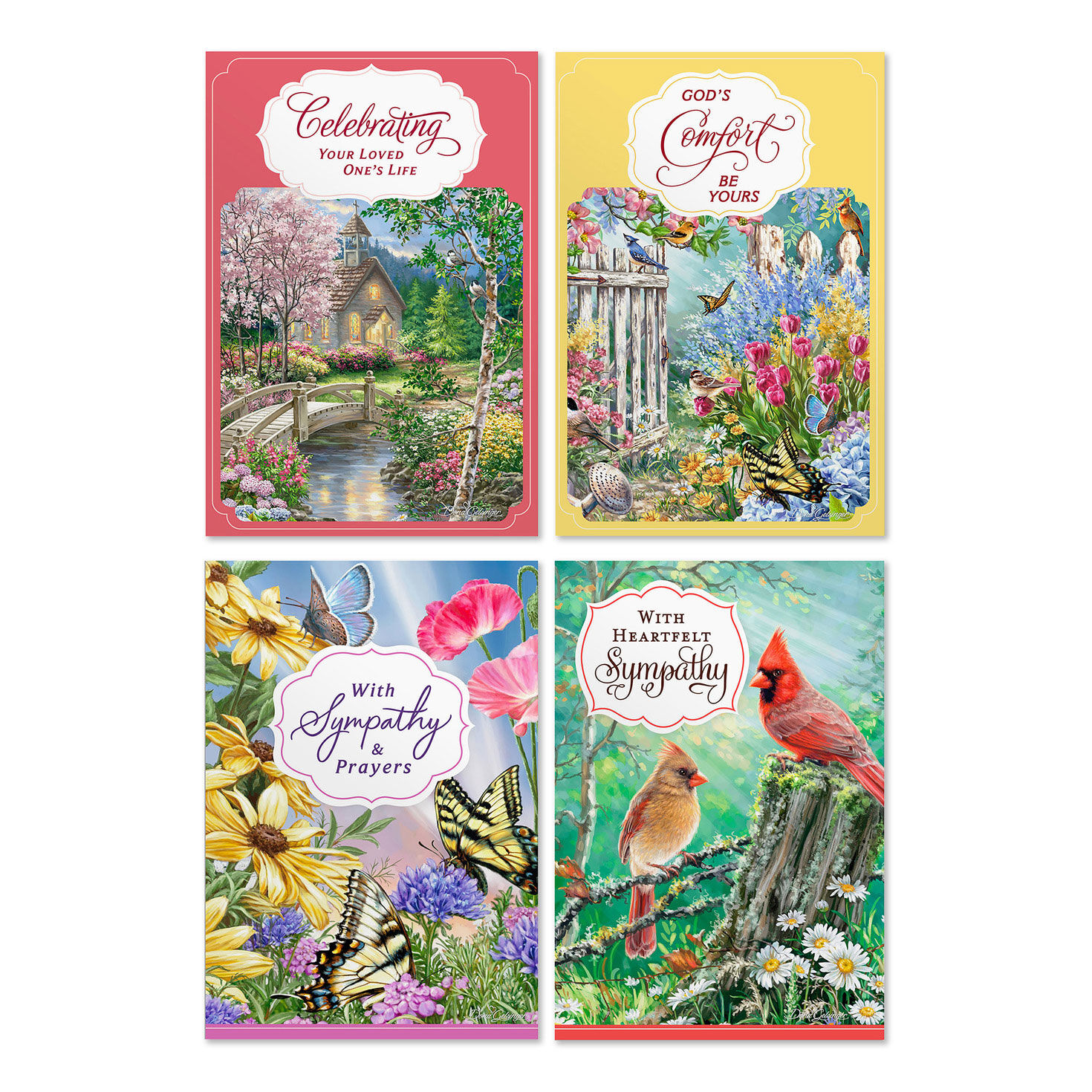 Dona Gelsinger Assorted Religious Sympathy Cards, Box of 12