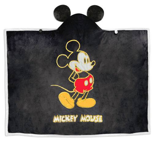 Disney Mickey Mouse Hooded Blanket With Mouse Ears, 
