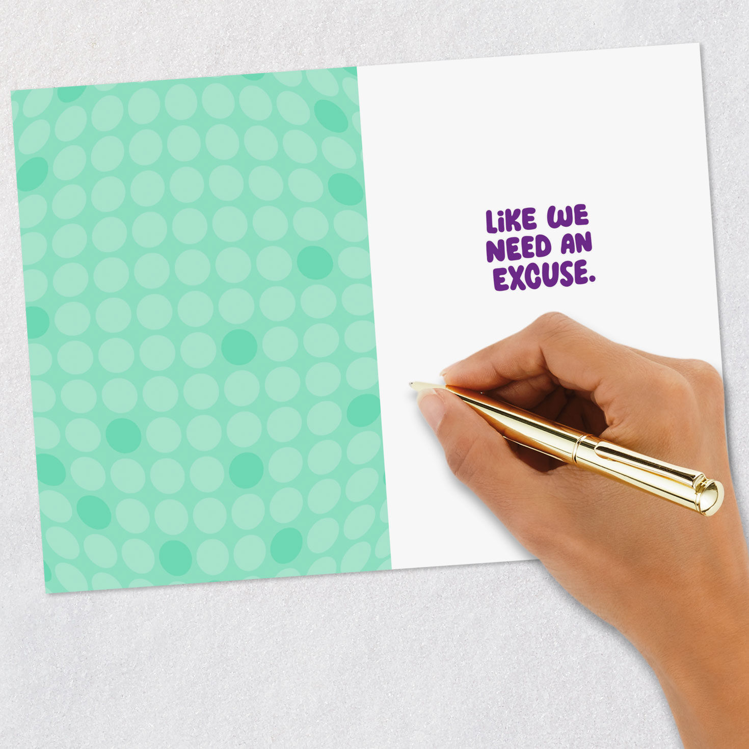 Colorful Letters on Purple Funny Congrats Card signing card image number 6