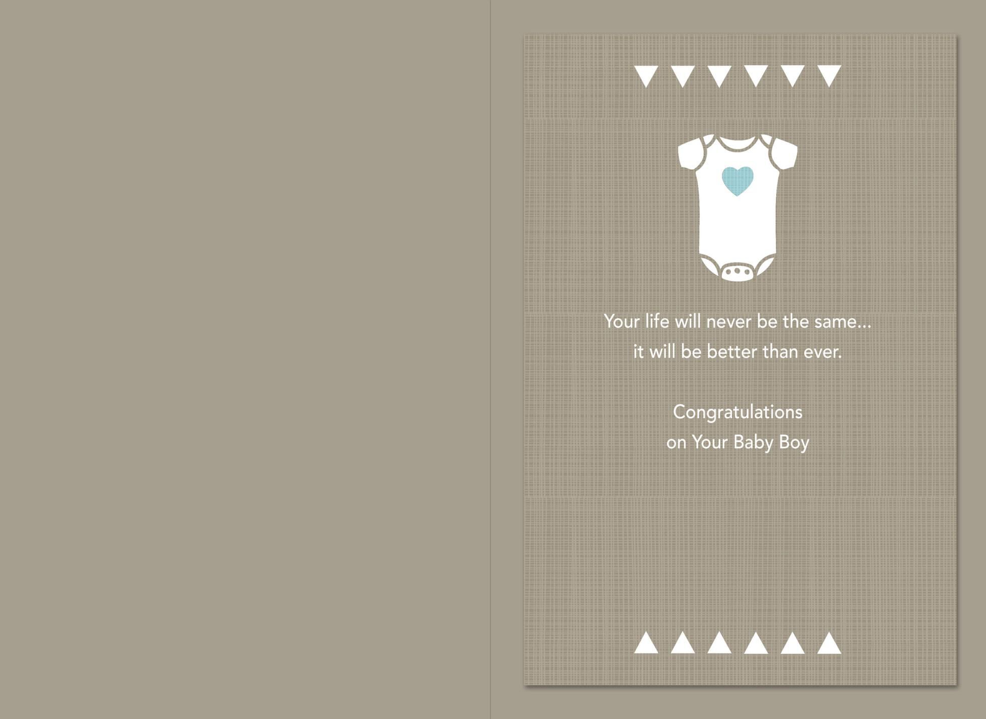 Changing Hearts and Lives Forever New Baby Boy Card