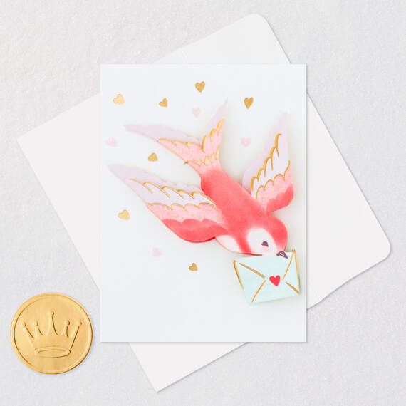 3.25" Mini Bird With Letter Love Card, , large image number 6