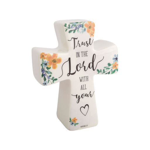 Trust in the Lord Porcelain Prayer Cross, 