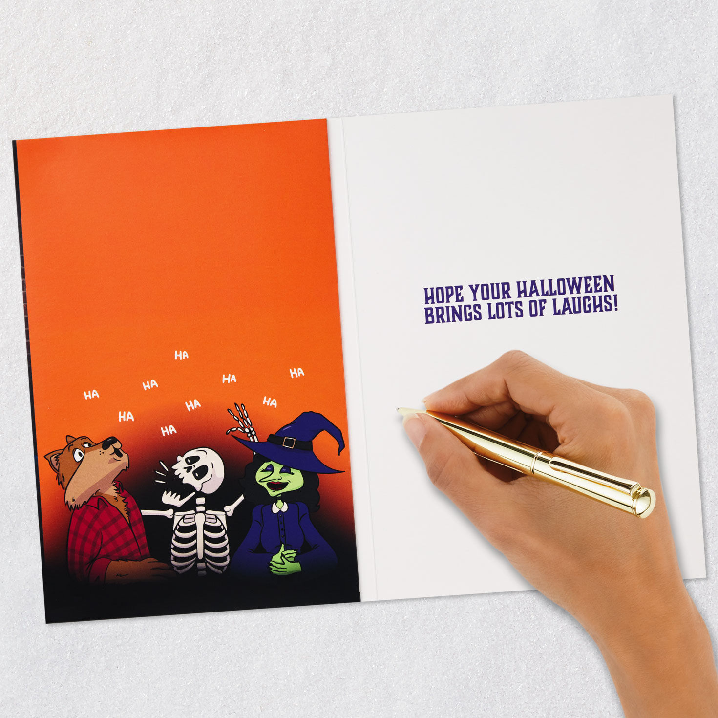 Vampire Comedian Funny Halloween Card With Sound Signing card image number 6