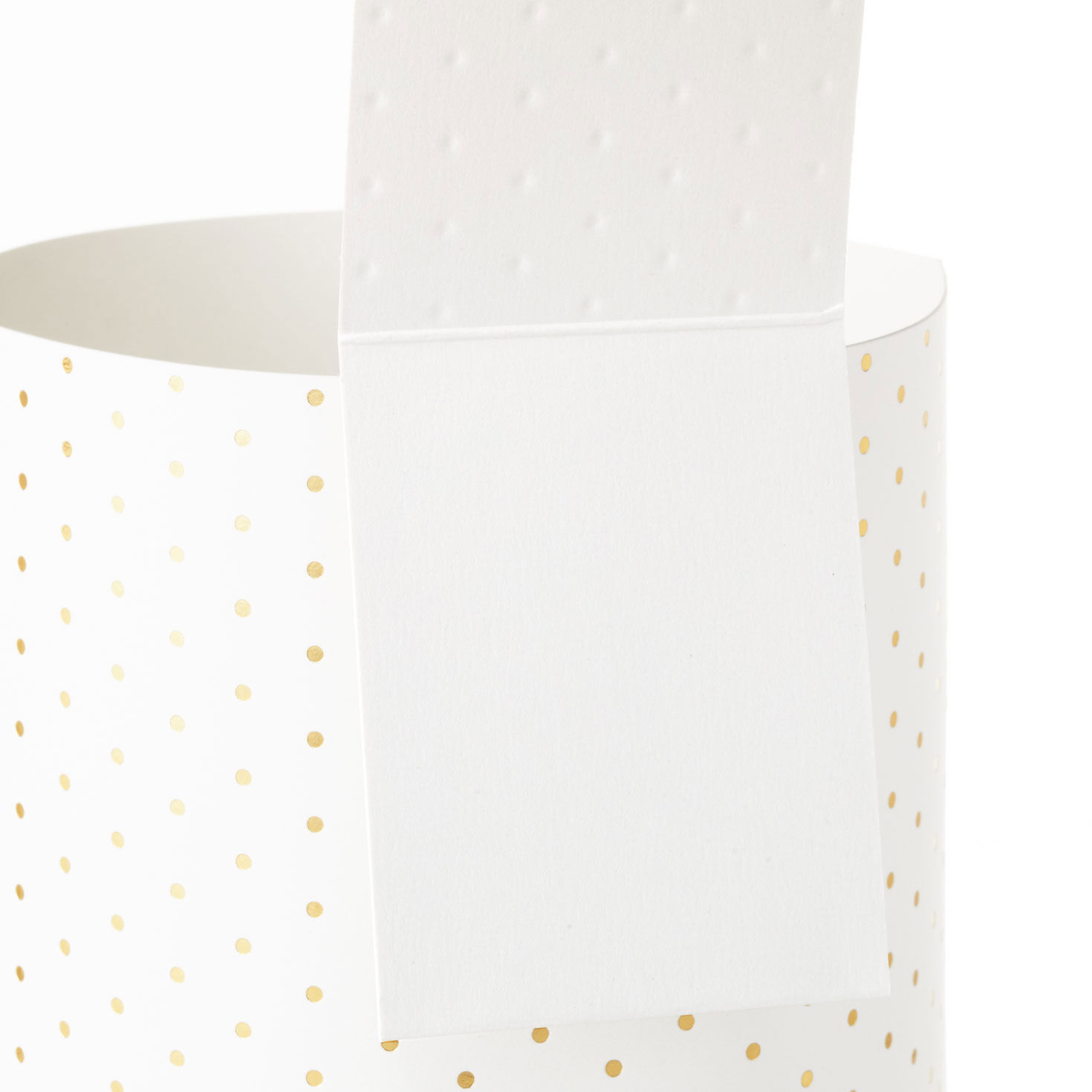 Build-a-Bouquet Gold Polka Dots Pop-Up Paper Vase With Mini Card, Gold Polka Dots, large image number 4
