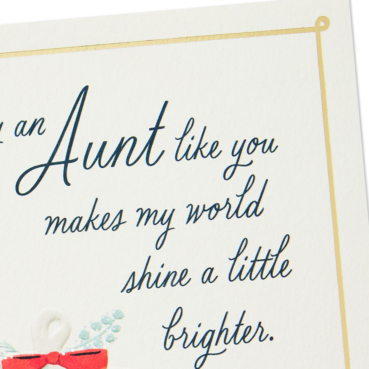 Snowy Cabin in Cloche Aunt Christmas Card Card Front Detail image number 4