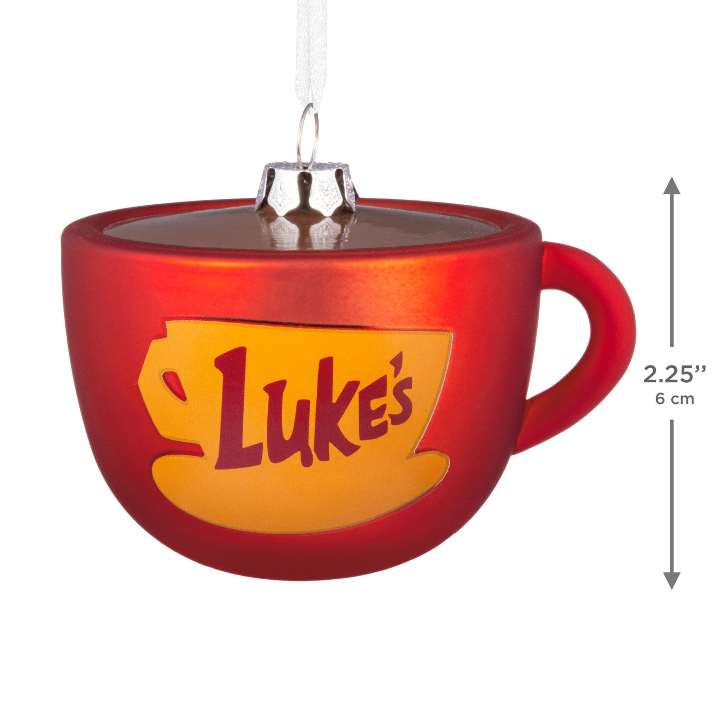 Gilmore Girls Luke's Coffee Mug Christmas Ornament measurement image number 3