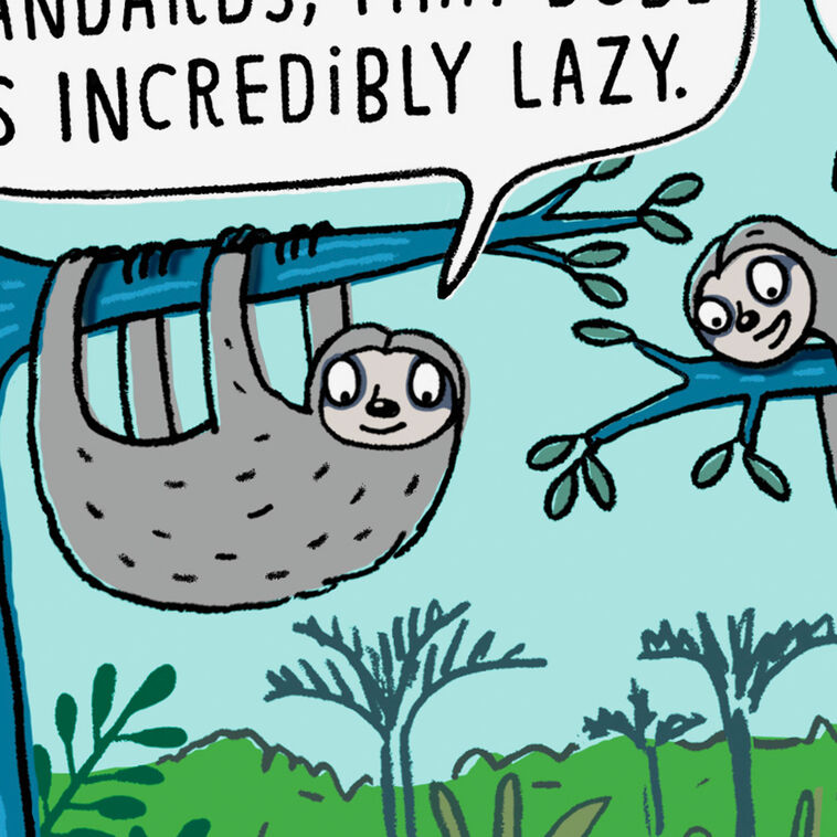 Lazy Sloths Funny Birthday Card Card Front Detail image number 4