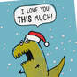 T-Rex Santa Love You This Much Funny Christmas Card, , large image number 4