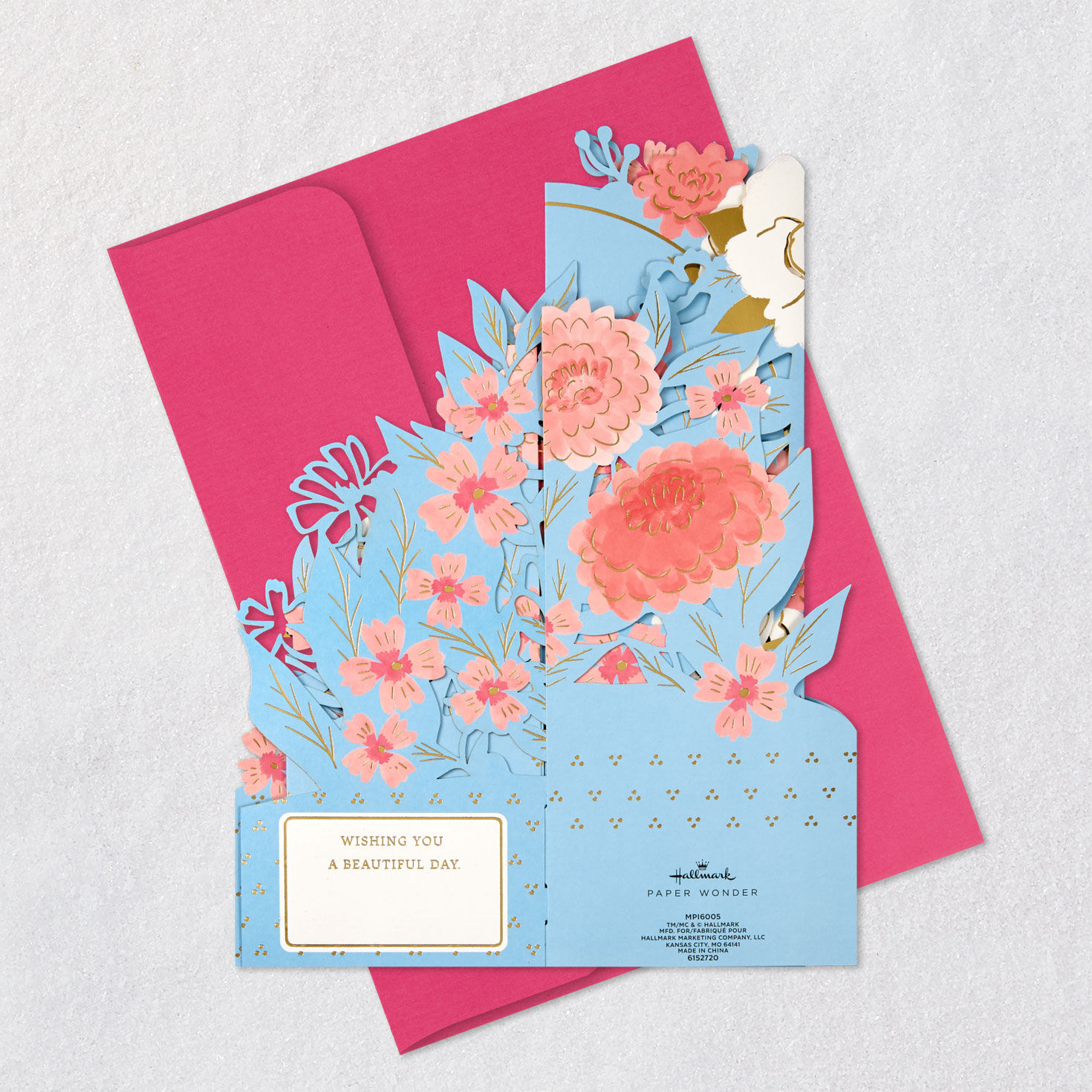 Flowers on Blue 3D Pop-Up Mother's Day Card  image number 9