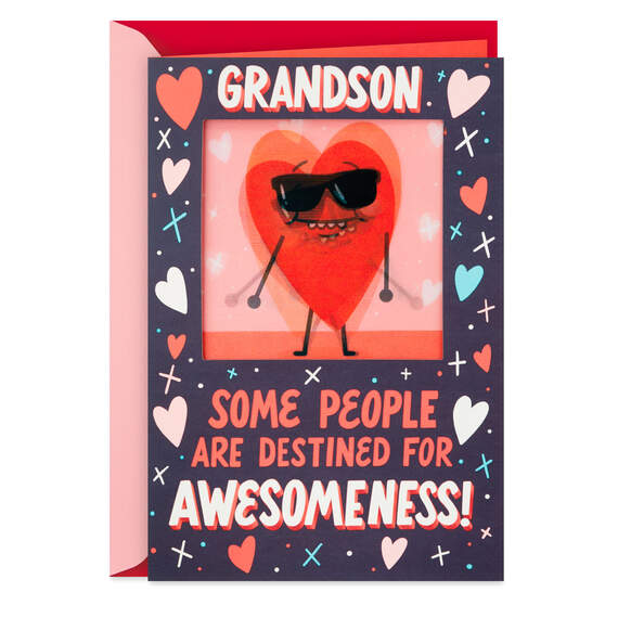 Destined for Awesomeness Lenticular Valentine's Day Card for Grandson, , large image number 1