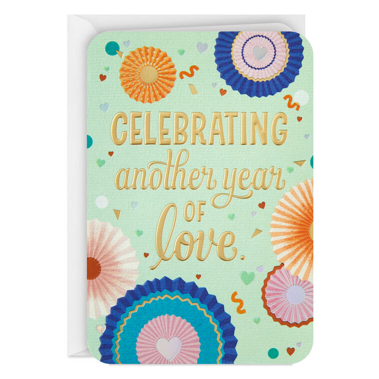 Celebrating Another Year of Love Anniversary Card for Couple