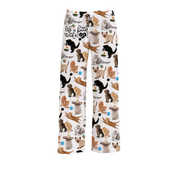 Brief Insanity Life Is Better With a Cat Lounge Pants, , large image number 1