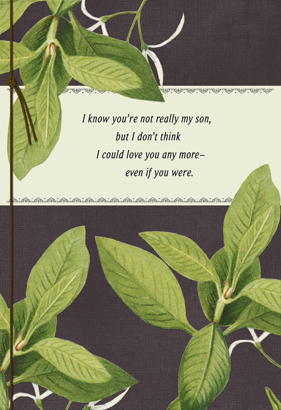 Greenery Birthday Card for Someone Like a Son