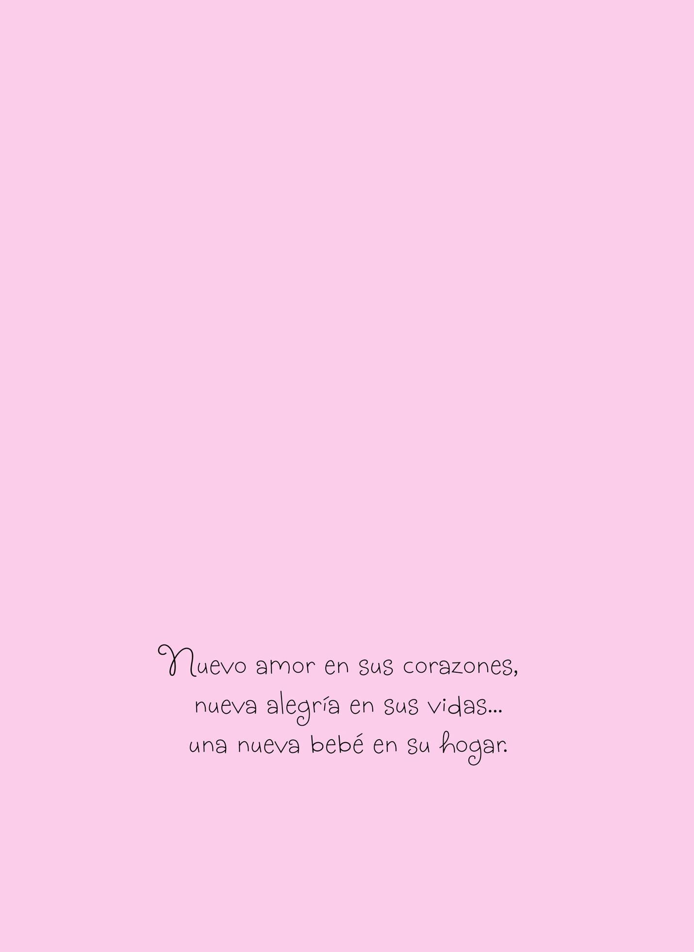 Tiny Shoes Spanish-Language New Baby Girl Card